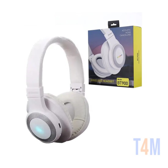 Wireless Headset BT-900 Acoustic Noise Cancelling White
